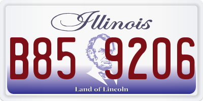 IL license plate B859206