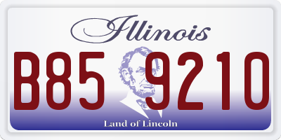 IL license plate B859210