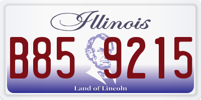 IL license plate B859215