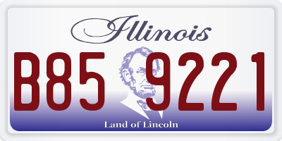 IL license plate B859221