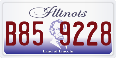 IL license plate B859228
