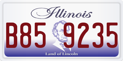 IL license plate B859235