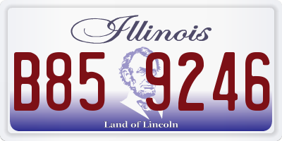 IL license plate B859246