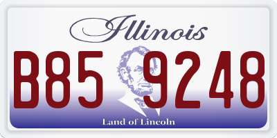 IL license plate B859248