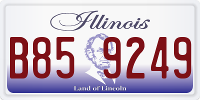 IL license plate B859249