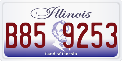 IL license plate B859253