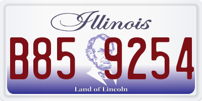 IL license plate B859254