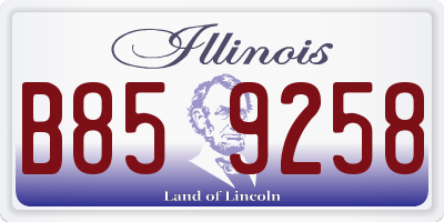 IL license plate B859258