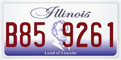 IL license plate B859261