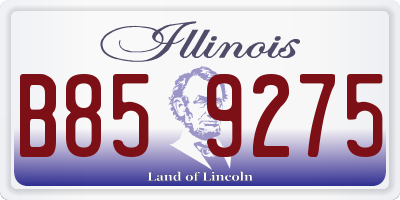 IL license plate B859275