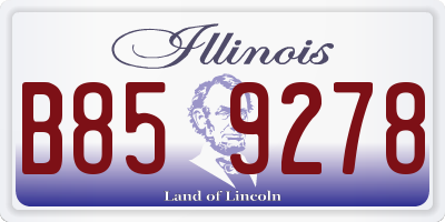 IL license plate B859278