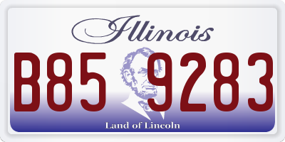 IL license plate B859283