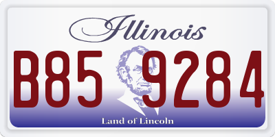 IL license plate B859284