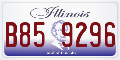 IL license plate B859296