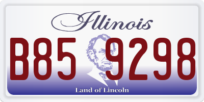 IL license plate B859298