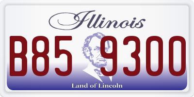 IL license plate B859300