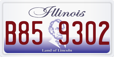 IL license plate B859302
