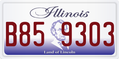 IL license plate B859303