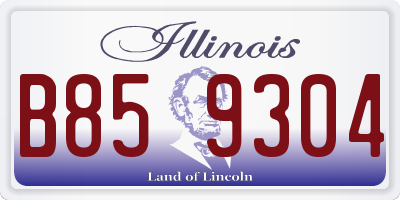 IL license plate B859304
