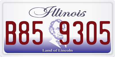 IL license plate B859305