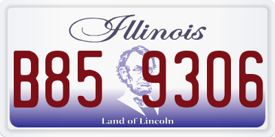 IL license plate B859306