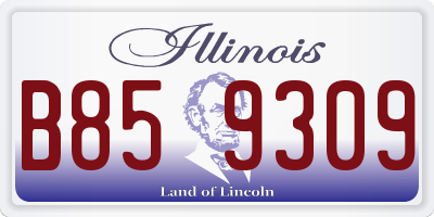 IL license plate B859309