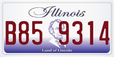 IL license plate B859314
