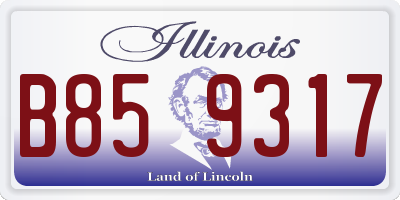 IL license plate B859317