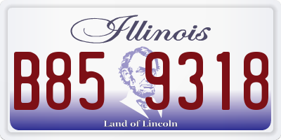 IL license plate B859318