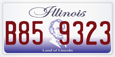 IL license plate B859323
