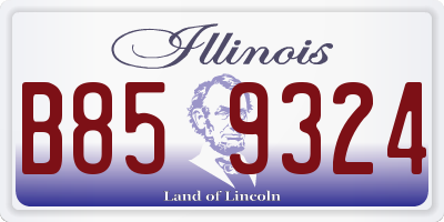 IL license plate B859324