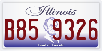 IL license plate B859326