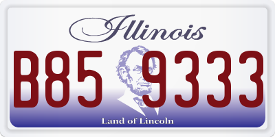 IL license plate B859333