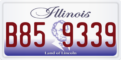 IL license plate B859339