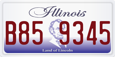 IL license plate B859345
