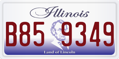 IL license plate B859349