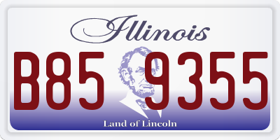 IL license plate B859355