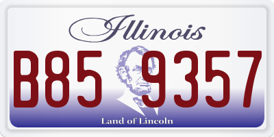IL license plate B859357