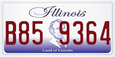 IL license plate B859364