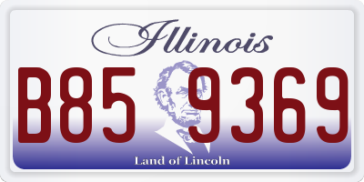 IL license plate B859369