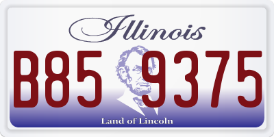 IL license plate B859375
