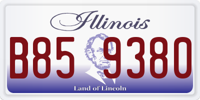 IL license plate B859380