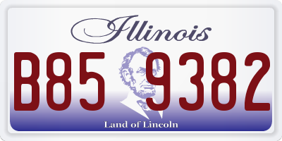 IL license plate B859382