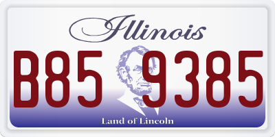 IL license plate B859385