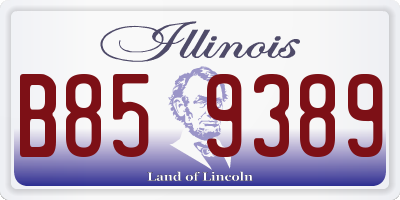 IL license plate B859389