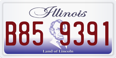 IL license plate B859391