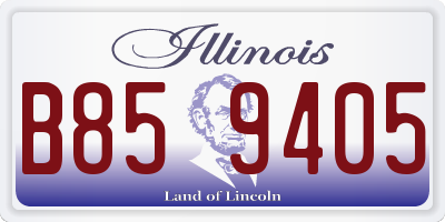 IL license plate B859405