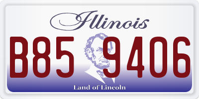 IL license plate B859406