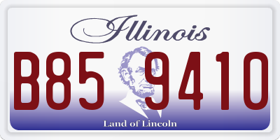 IL license plate B859410
