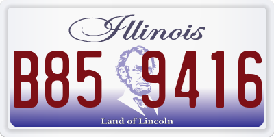 IL license plate B859416